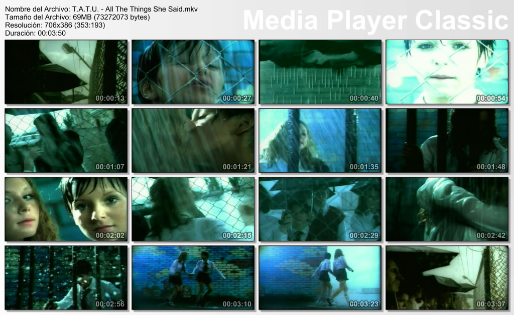 General Complete name : T.A.T.U. - All The Things She Said.mkv Format 