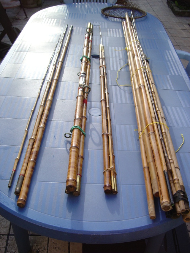 Une canne à pêche en bambou