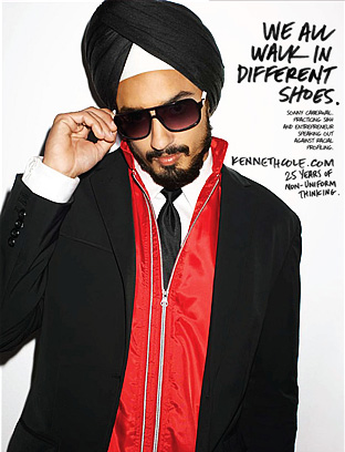The campaign features Sandeep (aka: Sonny) Caberwal as a Sikh and in the 